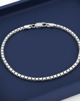 Sterling Silver Italian Box Chain Bracelet