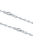 Sterling Silver Mariner Link Chain Necklace, 2.75mm Thin