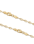14K Gold Over Sterling Silver Mariner Link Chain Necklace, 2.75mm Thin