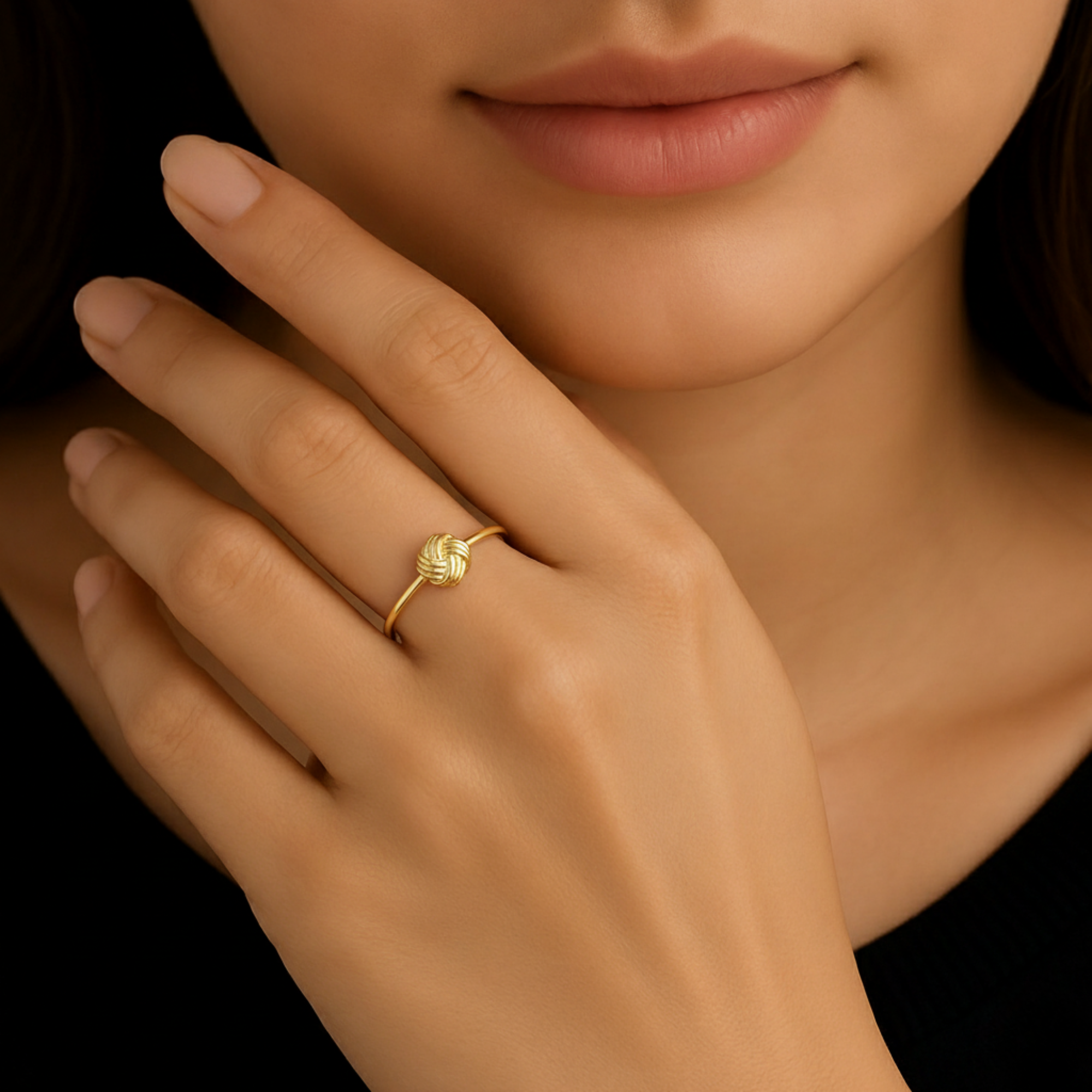 14K Yellow Gold Love Knot Ring