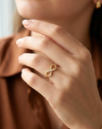 10K Yellow Gold Dainty Infinity Ring
