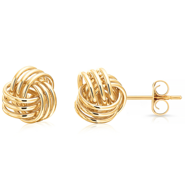 14k Yellow Gold Large Love Knot Earrings, 11mm – Tilo Jewelry®
