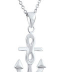 Sterling Silver Infinity Anchor Pendant Necklace