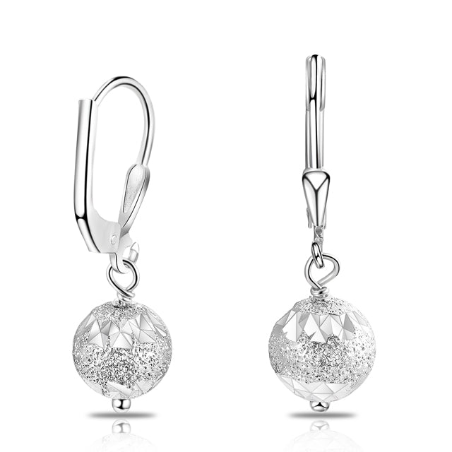 Sterling Silver Classic Ball Drop Dangle Earrings