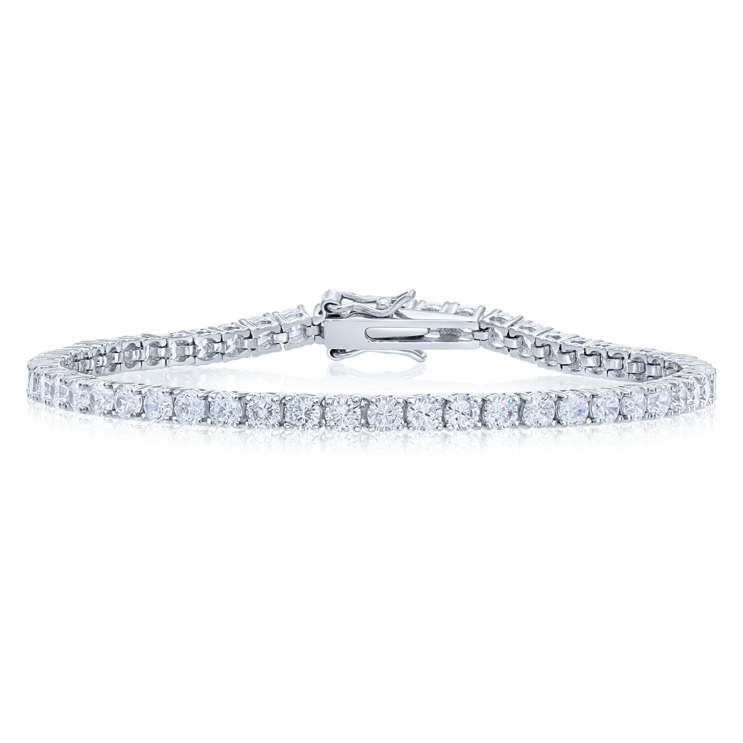CZ Tennis Bracelet, 925 Fine and Cubic Zirconia, Classic Diamond-look in Sterling Silver