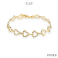 Puff Mariner Heart Link Bracelets in 14k Gold, Fine Ultra Quality Links, 7.5 inch Real Gold Bracelets