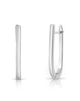 Sterling Silver Classic Oval Huggie Earrings