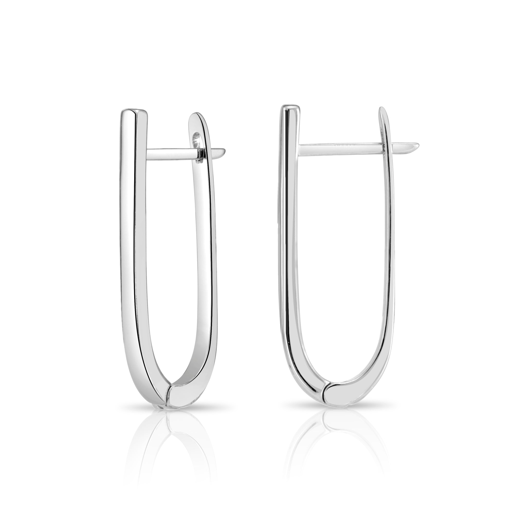 Sterling Silver Classic Oval Huggie Earrings