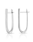 Sterling Silver Classic Oval Huggie Earrings