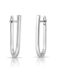 Sterling Silver Classic Oval Huggie Earrings