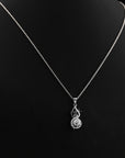 Sterling Silver Music Note Pendant Charm Necklace