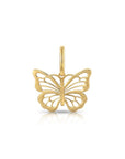 14K Yellow Gold Butterfly Pendant Necklace