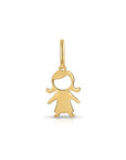 14K Yellow Gold Little Girl Pendant Necklace