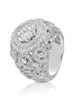 CZ Mens Ring, Iced Out in Sterling Silver