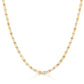 14K Solid Yellow Gold Tri-Color Valentino Link Necklace 2.5mm-3.5mm, 16"-20" available by TILO Jewelry