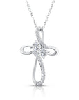 Sterling Silver Infinity Cross Necklace