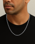 925 Sterling Silver Paperclip Chain Necklace, 3mm Thin, With Secure Lobster Lock