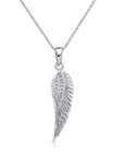 Sterling Silver Angel Wing Pendant Necklace