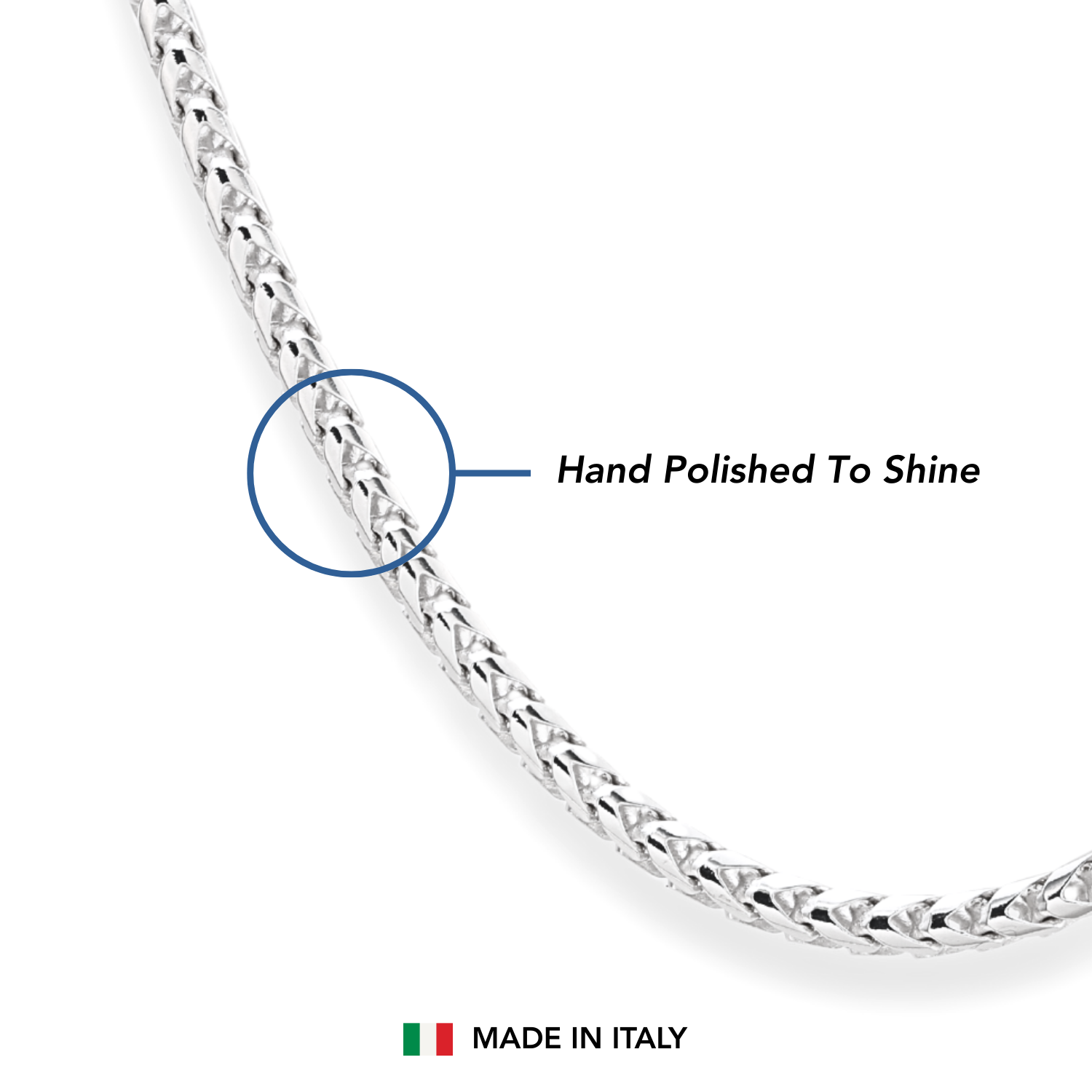 Italian Franco Chains Made In Solid 925 Sterling Silver, With Secure Lobster Lock