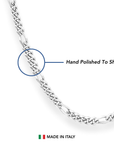 Sterling Silver Italian Figaro Chain Bracelet