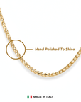 14K Gold Plated Italian Franco Chains, Solid Sterling Silver, With Lobster Lock