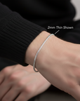 925 Sterling Silver Franco Chain Bracelet