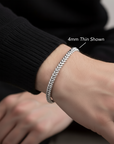 925 Sterling Silver Franco Chain Bracelet
