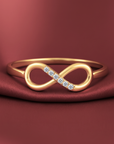 10K Yellow Gold Dainty Infinity Ring