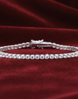 Sterling Silver Simulated Diamond Tennis Bracelet