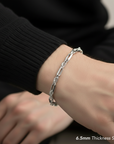 925 Sterling Silver Figarope Milano Italian Bracelet