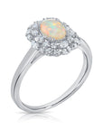 Sterling Silver Fire Opal Ring