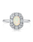 Sterling Silver Fire Opal Ring