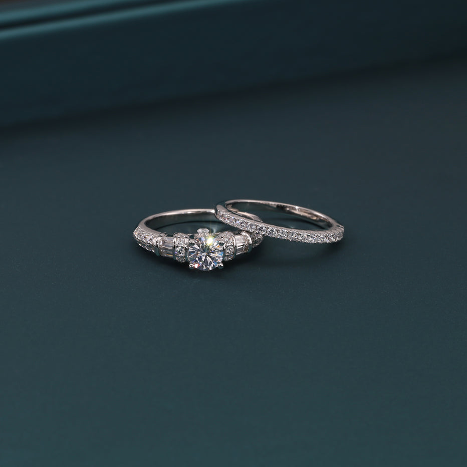 TILO JEWELRY 925 Sterling Silver Forever Infinity Ring With Cubic Zirconia Accents