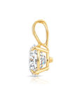 14K Yellow Gold Lab Diamond Solitaire Pendant Necklace