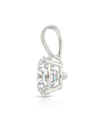 14K White Gold Lab Diamond Solitaire Pendant Necklace
