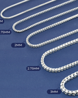 Italian Franco Chains Made In Solid 925 Sterling Silver, With Secure Lobster Lock