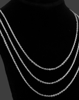 Sterling Silver Brilliantina Cable Chain Necklace