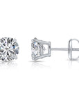 14K Gold Lab Diamond Stud Earrings, 1.50ctw, With Screw Backs