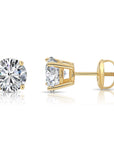 14K Gold Lab Diamond Stud Earrings, 1.50ctw, With Screw Backs