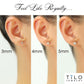 14K Yellow Gold And White Gold Stamping CZ Stud Earrings, Dainty Everyday Earrings
