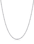 Sterling Silver Diamond-Cut Bead Necklace