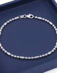 Sterling Silver Diamond-Cut Bead Bracelet