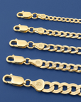 14K Gold Plated Sterling Silver Italian Curb Bracelet