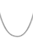 Sterling Silver Diamond-Cut Ice Chain Necklace, Pyramid Design