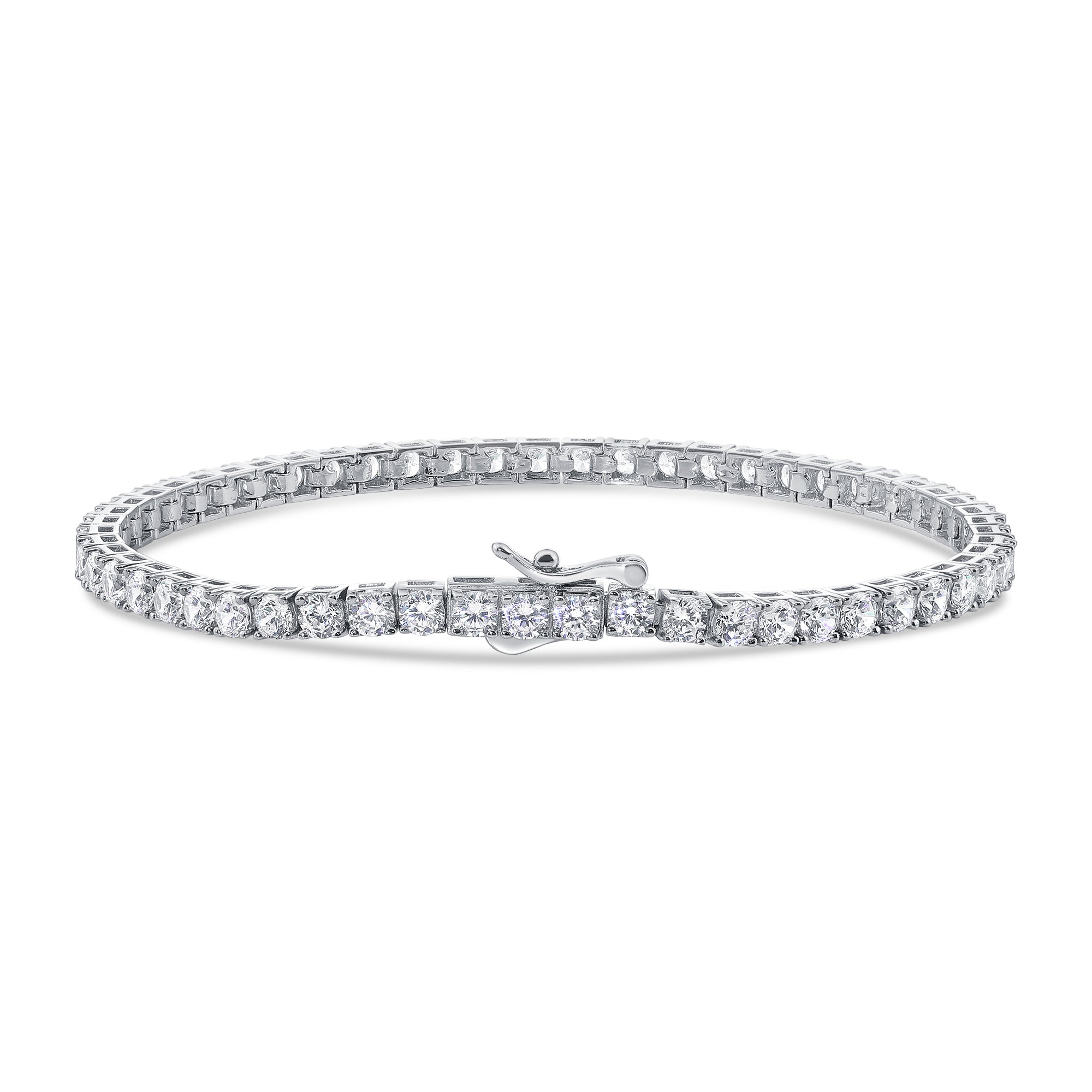 Sterling Silver Simulated Diamond Tennis Bracelet