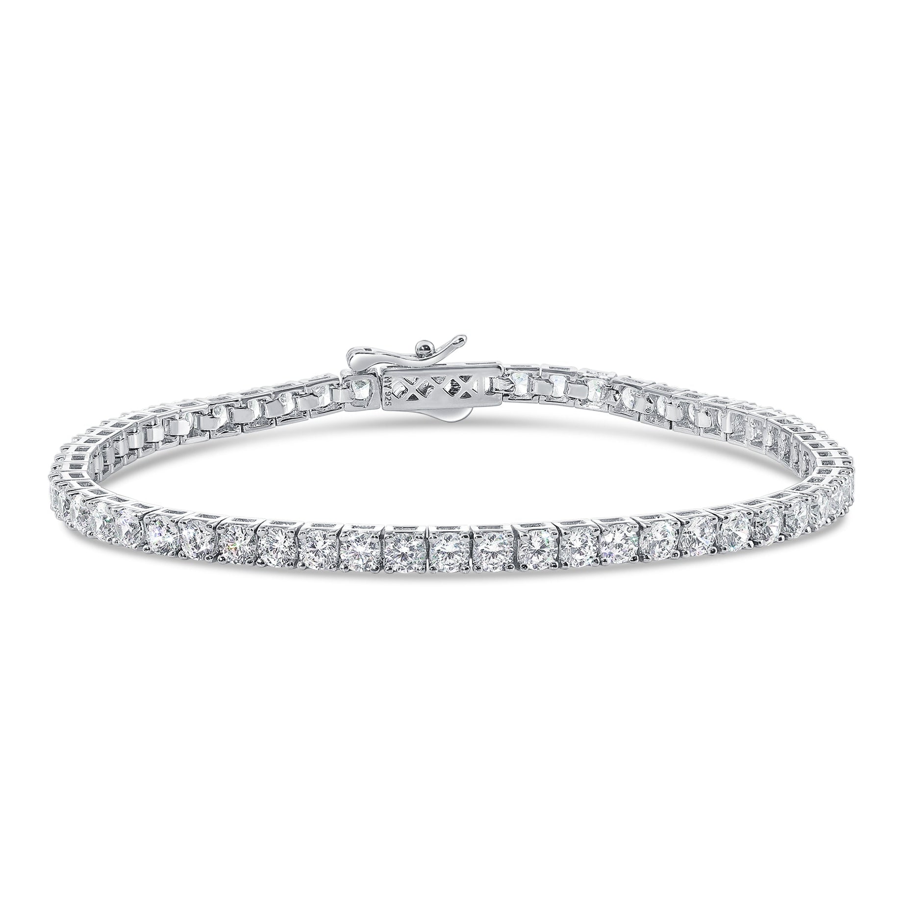 Sterling Silver Simulated Diamond Tennis Bracelet