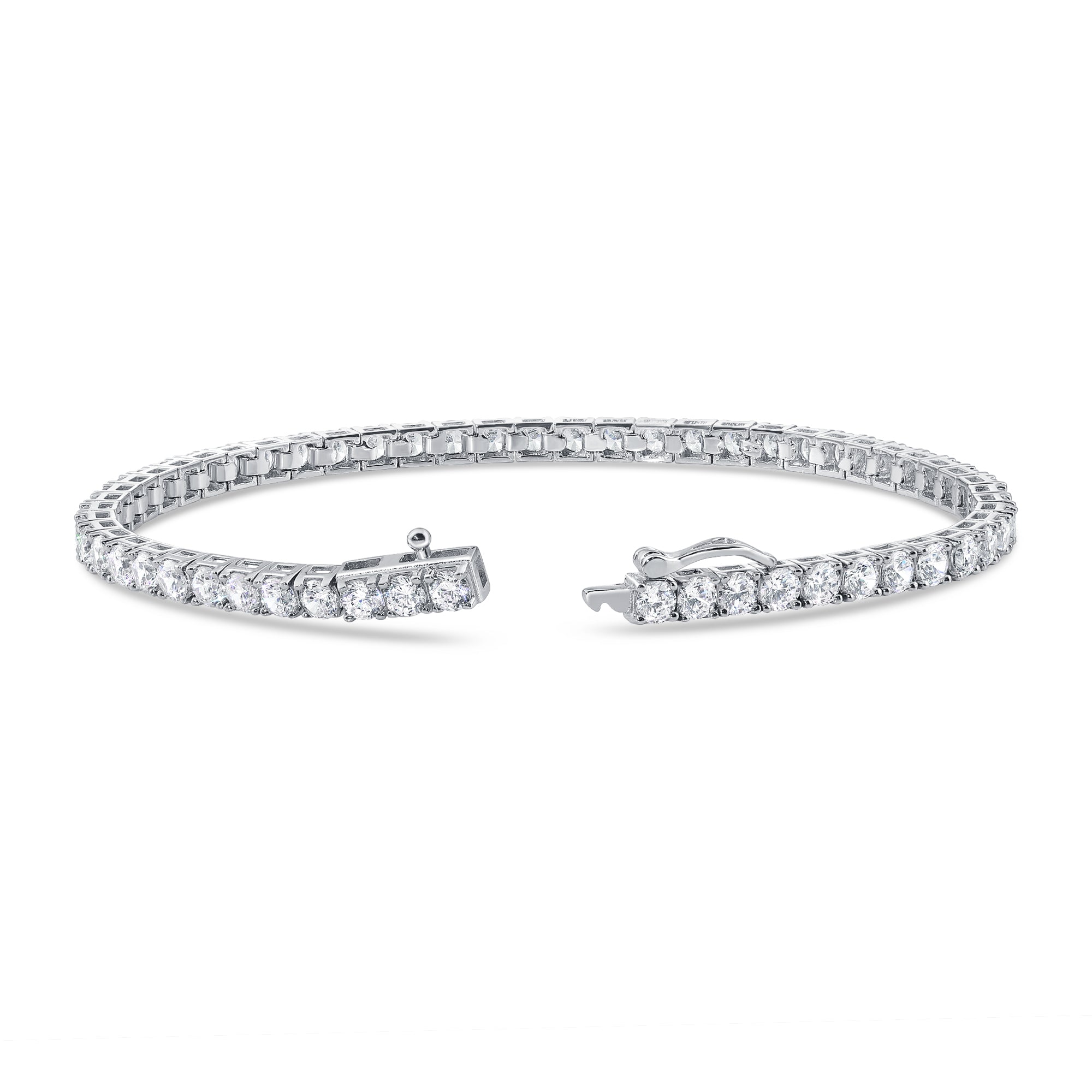 Sterling Silver Simulated Diamond Tennis Bracelet