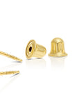 Custom Order Cameron Caroom 14k Gold Birthstone Stud Earrings, Sleeper Screw back CZ Studs