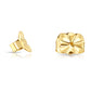 14K Yellow Gold Replacement Push Backings, Made by TILO Jewelry