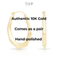 10K Yellow Gold Dotted Hexagon Hoop Earrings, 21mm, By TILO Jewelry